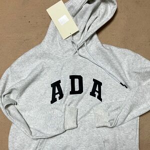 Adanola Gray Hoodie with Black Lettering